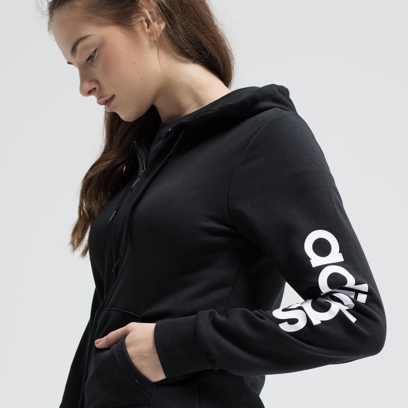 Bluza damska ADIDAS BLUZA W E LIN FZ HD dp2401 kolor czarny