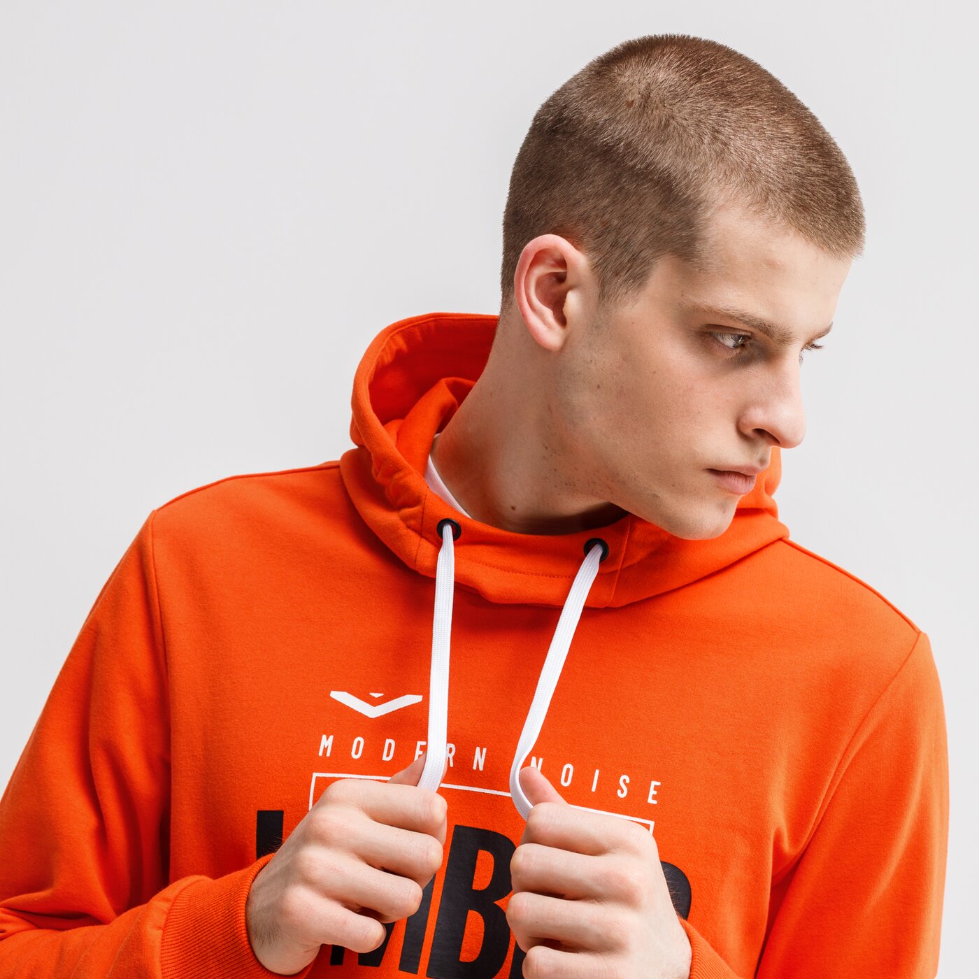 Bluza męska UMBRO BLUZA Z KAPTUREM ANDIE ul121blm37002 kolor pomarańczowy