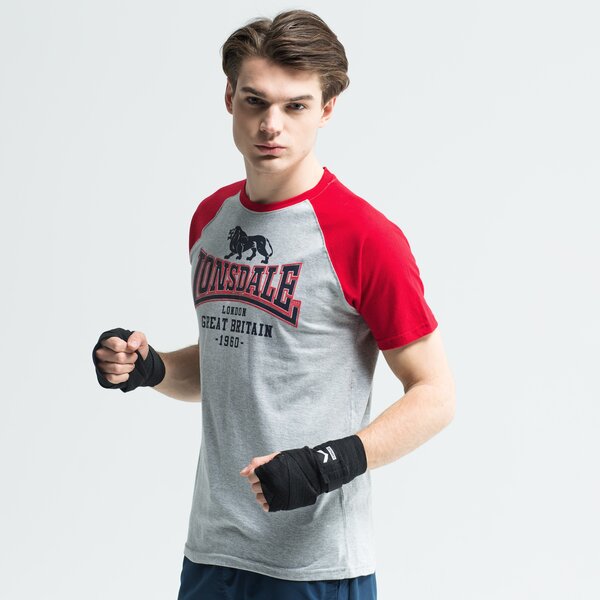 Koszulka męska LONSDALE T-SHIRT SS HEYFORD 1139181030 kolor szary