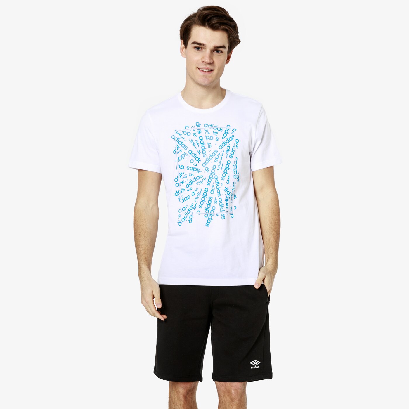 Koszulka męska ADIDAS T-SHIRT SS E LIN SCATTER T dv3043 kolor biały