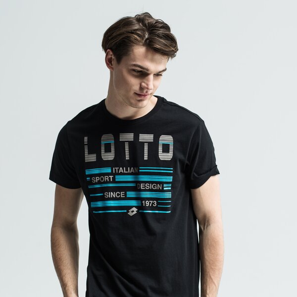 Koszulka męska LOTTO T-SHIRT SS L73 V LOGO PLUS JS 210980-1cl kolor czarny