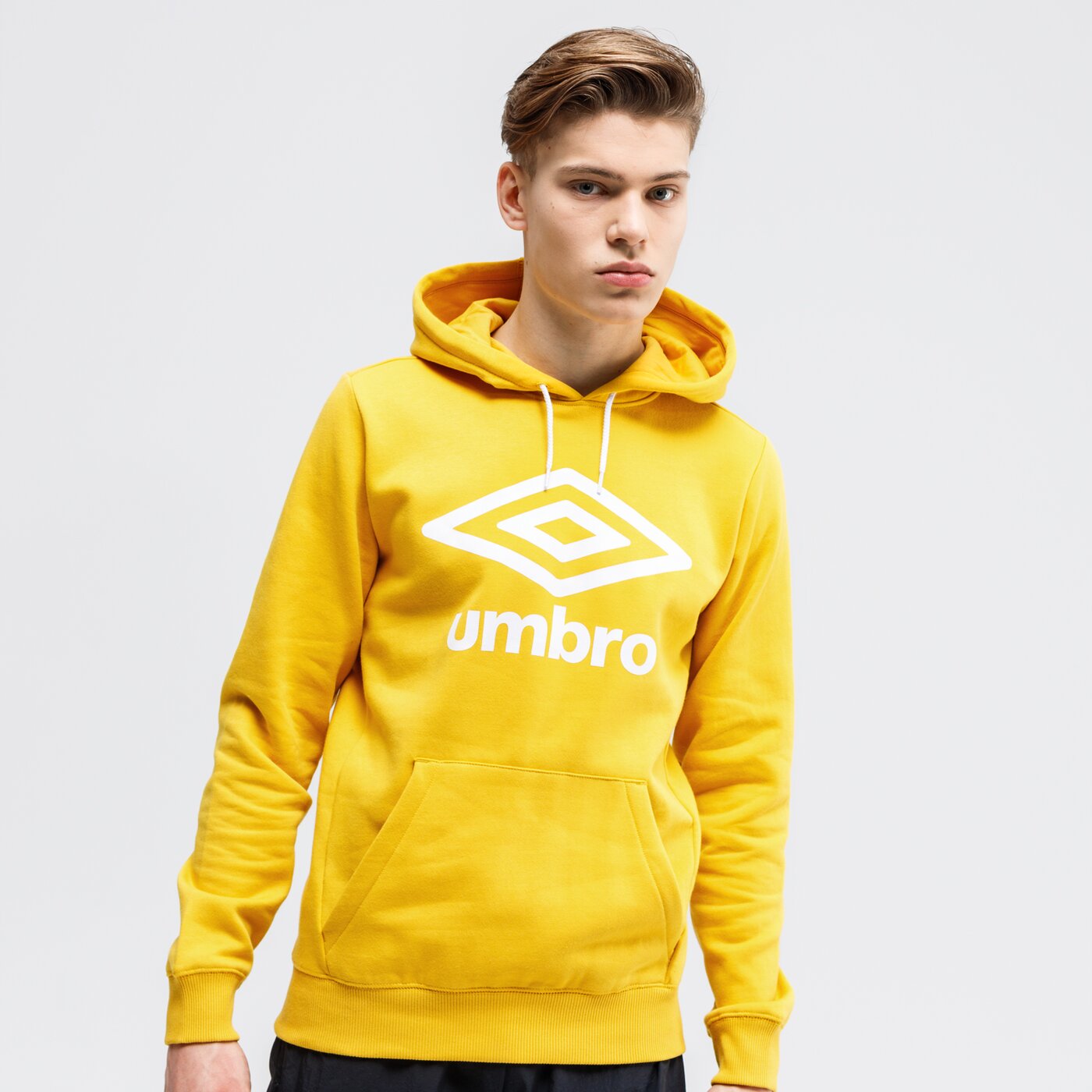 Bluza męska UMBRO BLUZA Z KAPTUREM FW LARGE LOGO 65629u-hv9 kolor żółty