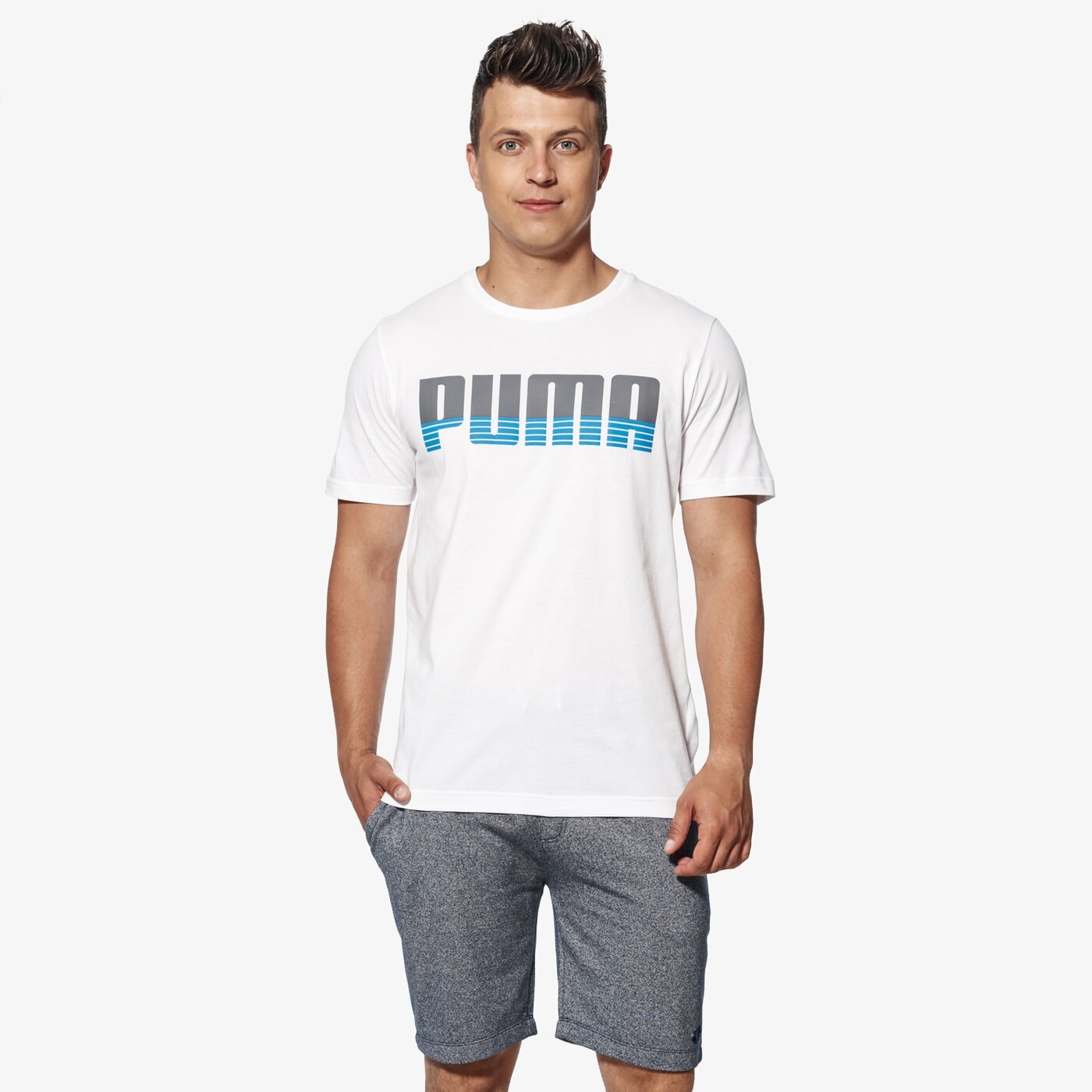 Koszulka męska PUMA T-SHIRT SS ACTIVE HERO 59504902 kolor biały
