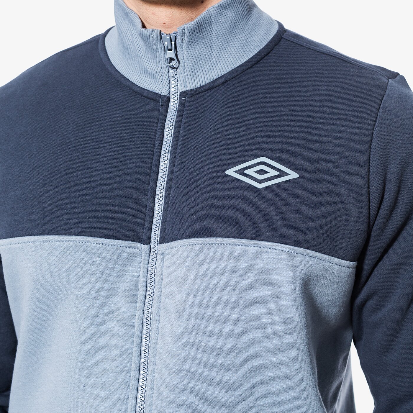 Bluza męska UMBRO BLUZA FLEECE ZIP THROUGH 65152ugkr kolor granatowy