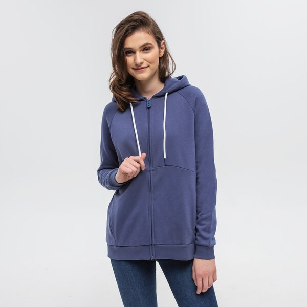 Bluza damska UP8 BLUZA ROZPINANA Z KAPTUREM TONGLA up321bld10001 kolor granatowy