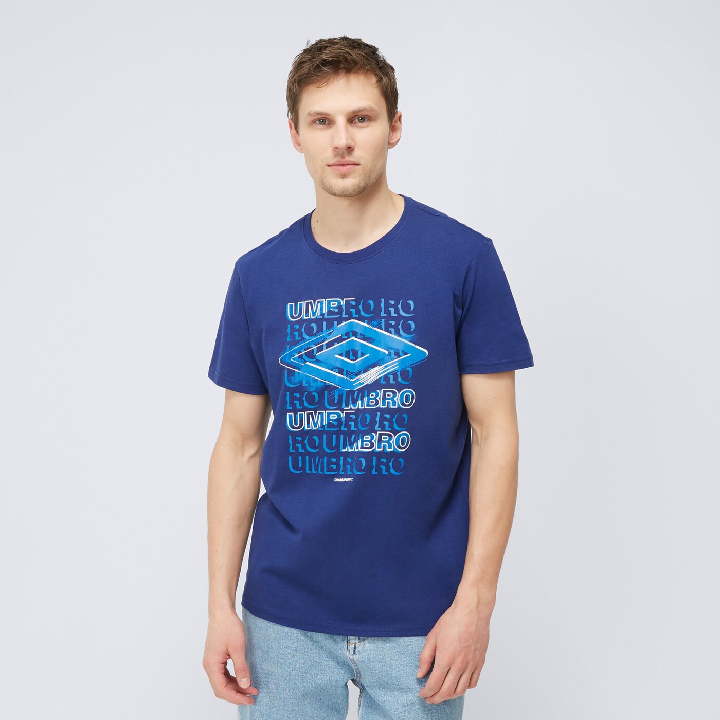 Koszulka męska UMBRO T-SHIRT KENWELL ul323tsm16001 kolor niebieski