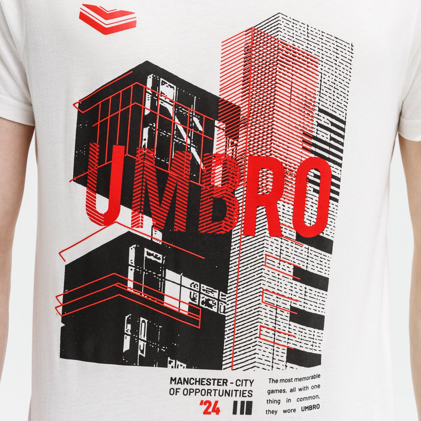 Koszulka męska UMBRO T-SHIRT RIAN ul121tsm92001 kolor biały