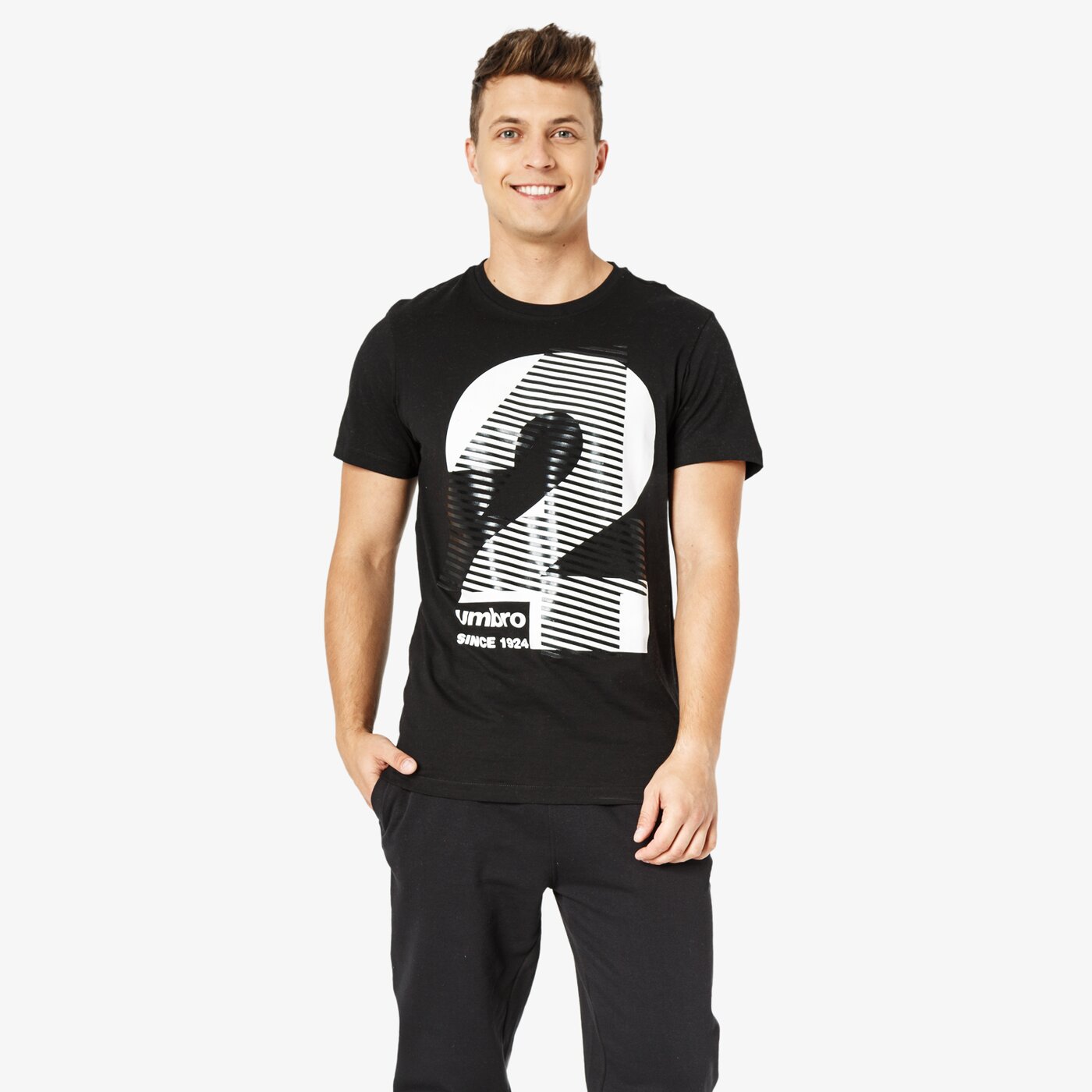 Koszulka męska UMBRO T-SHIRT SS FIRM ul38tsm48002 kolor czarny