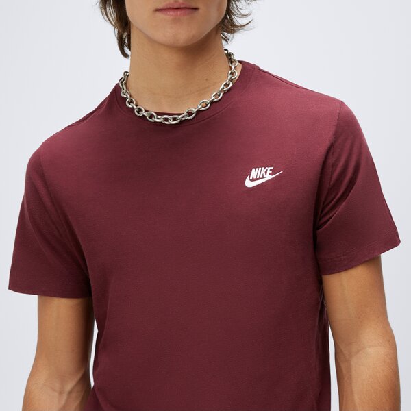 Koszulka męska NIKE T-SHIRT SS NIKE SPORTSWEAR CLUB ar4997-682 kolor bordowy