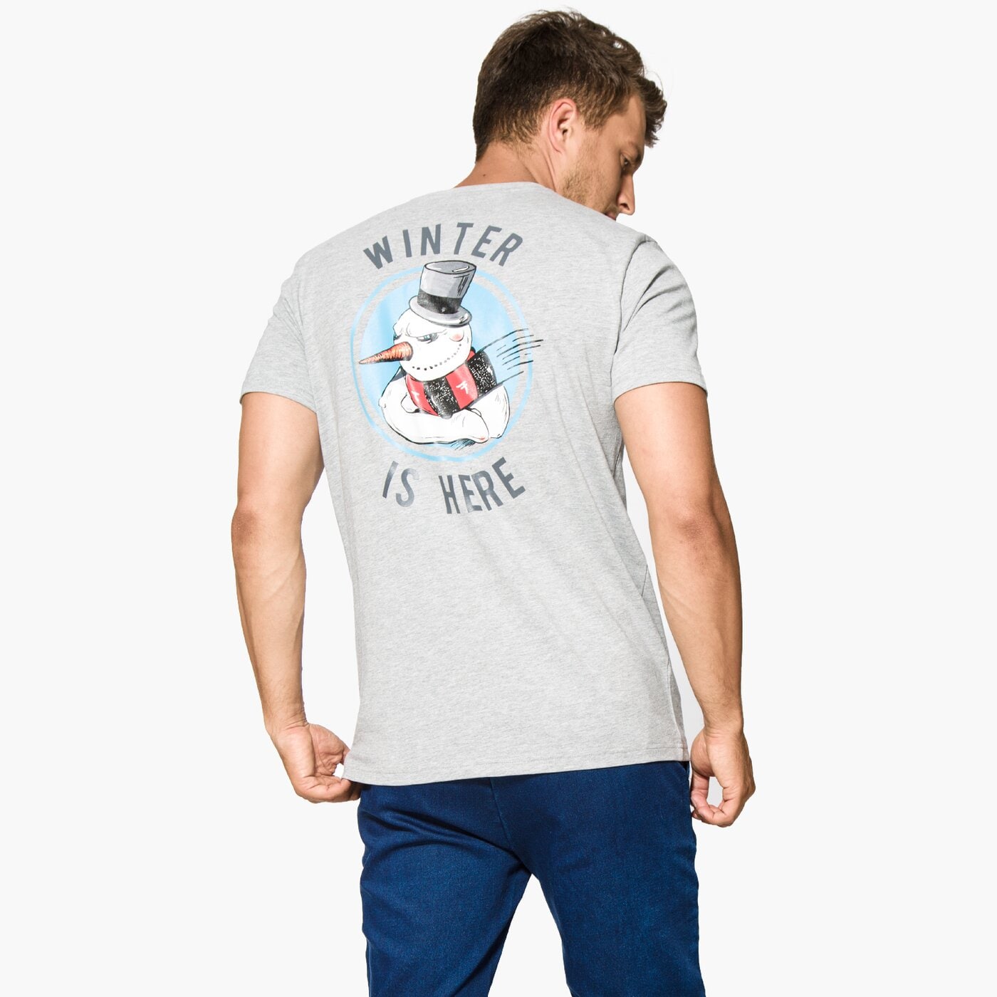 Koszulka męska FEEWEAR T-SHIRT SS SNOWMEN fw37tsm42001 kolor szary