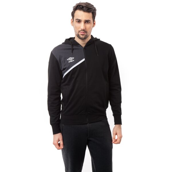 Bluza męska UMBRO BLUZA HOODED FULL ZIP JACKET 62963uc44 kolor czarny