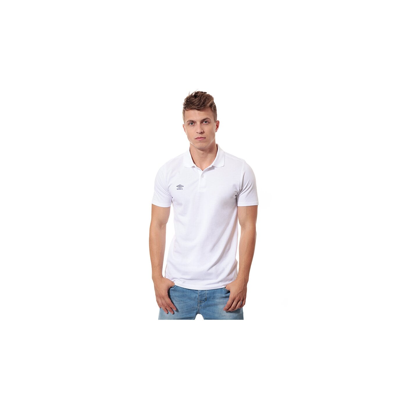 Koszulka polo męska UMBRO POLO PIQUE 62533u86d kolor biały