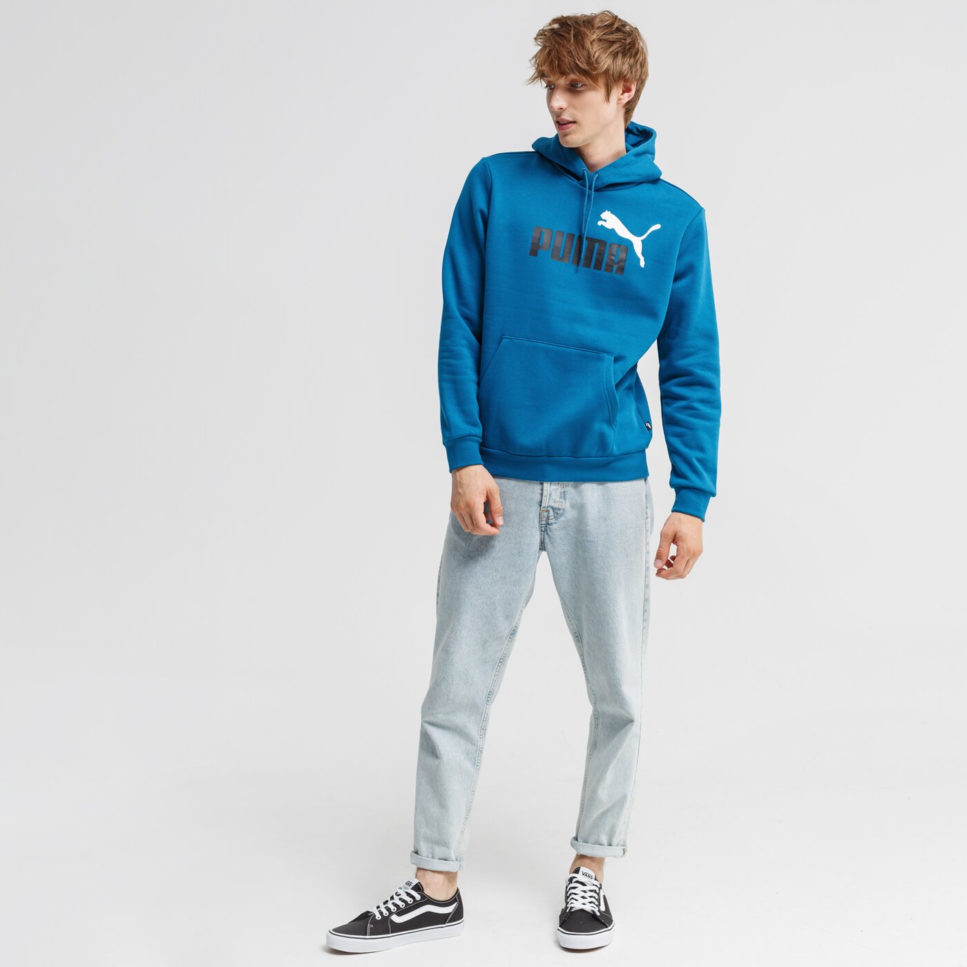 Bluza męska PUMA BLUZA Z KAPTUREM ESS 2 COL FZ FL 598014 36 kolor niebieski