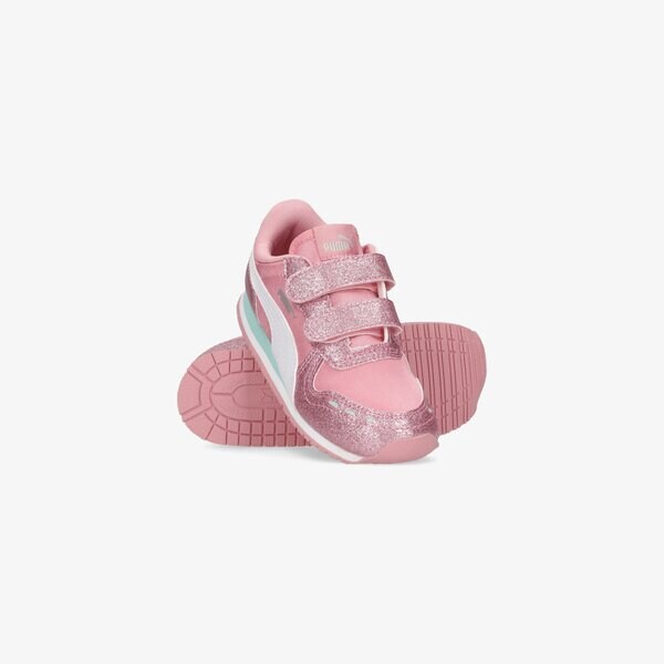 Buty dziecięce PUMA CABANA RACER GLITZ V INF 37098609 kolor różowy