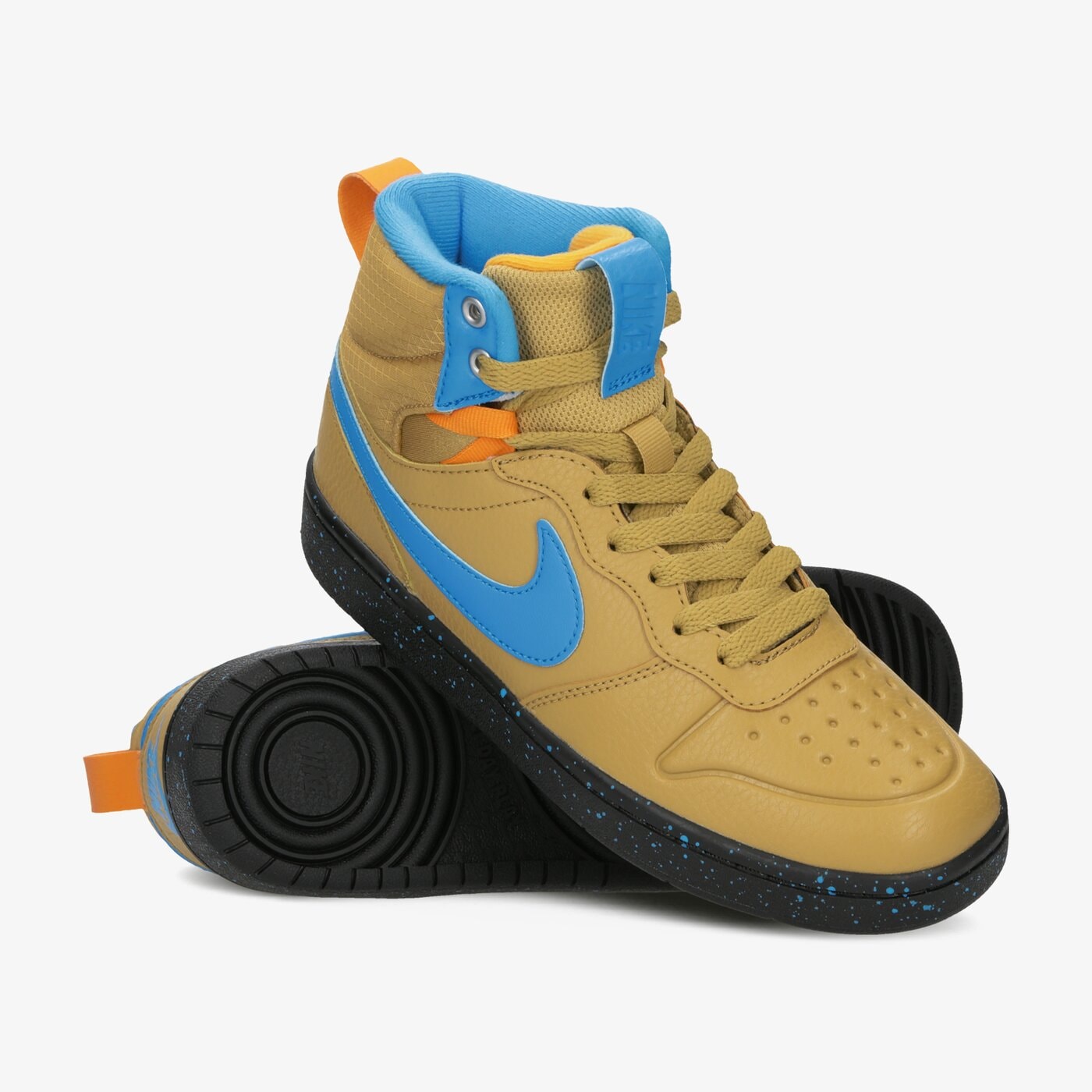 Buty dziecięce NIKE COURT BOROUGH MID 2 BOOT (GS) bq5440-701 kolor brązowy