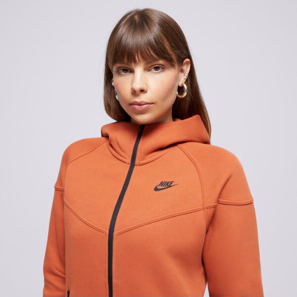 Bluza damska NIKE BLUZA Z KAPTUREM W NSW TCH FLC WR FZ HDY fb8338-825 kolor pomarańczowy