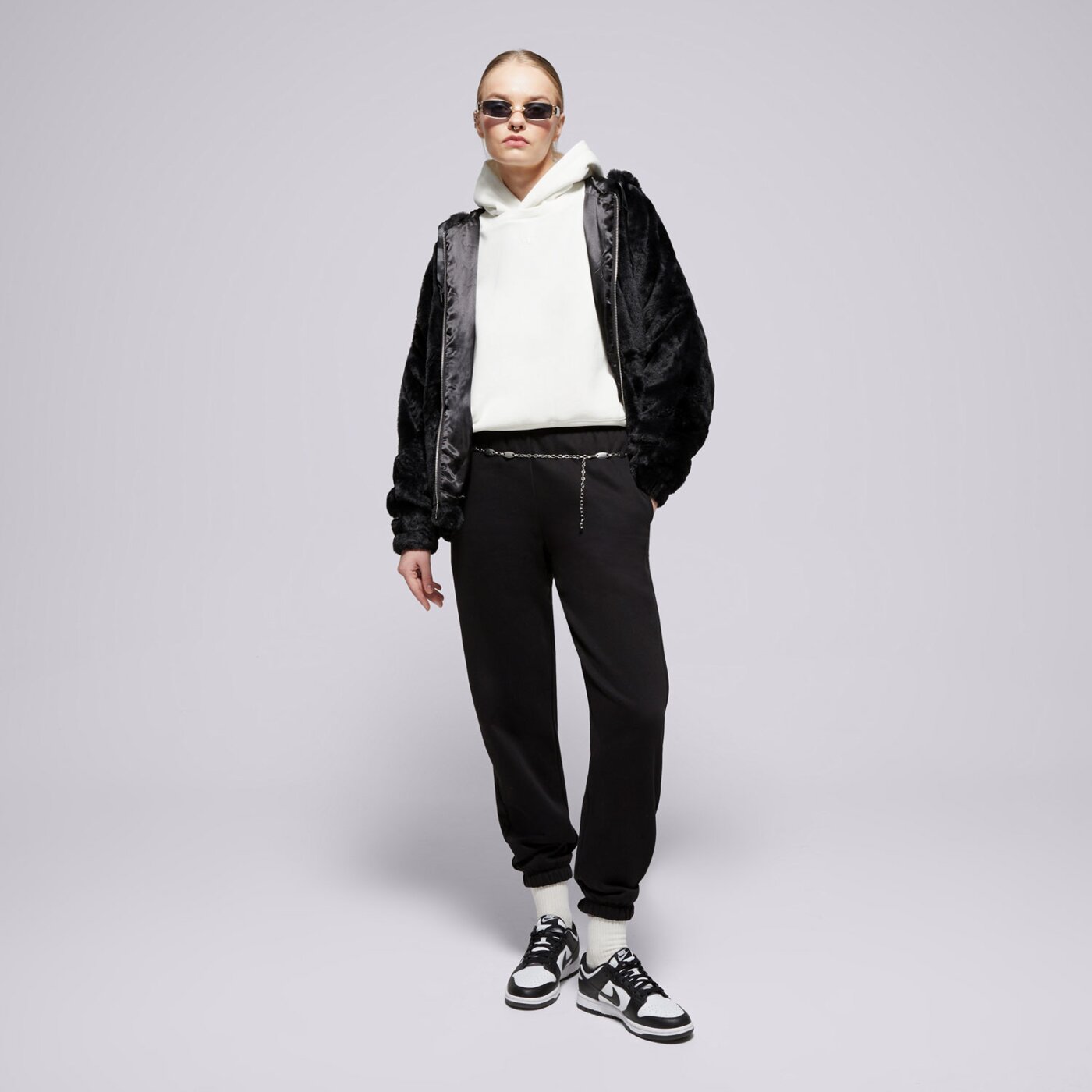 Bluza damska CHAMPION BLUZA Z KAPTUREM HOODED SWEATSHIRT 117539ww003 kolor biały