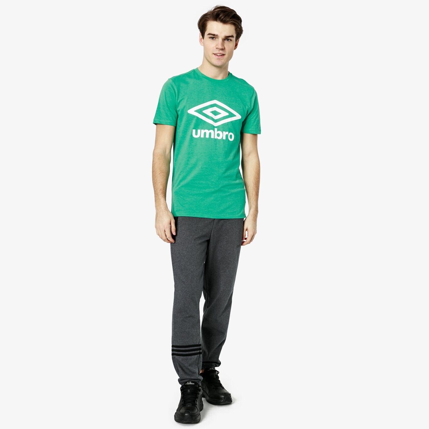 Koszulka męska UMBRO T-SHIRT SS FW LARGE LOGO COTTON 65352u-gvj kolor zielony