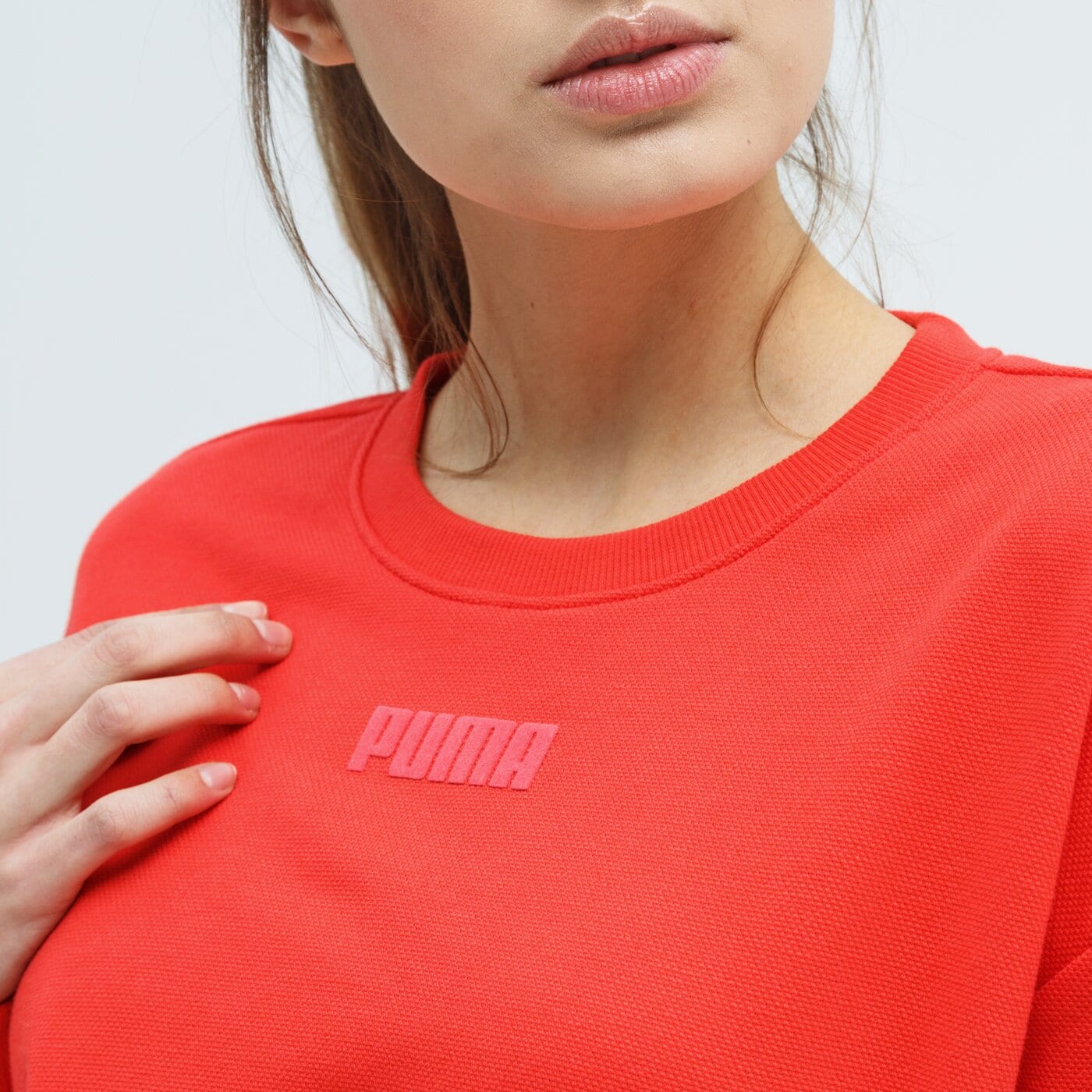 Puma Bluza Modern Basics Tr Czerwony Damskie Bluzy Style