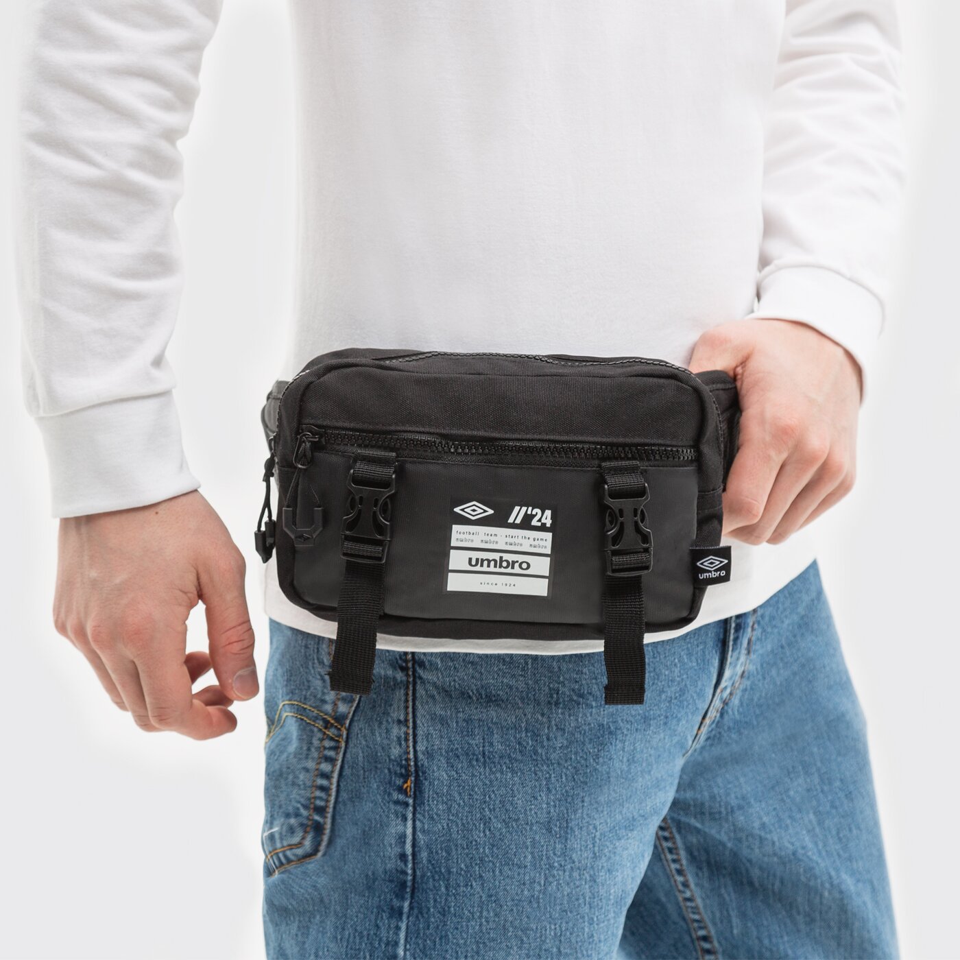 Nerka (saszetka na pas) damska sportowa UMBRO NERKA LIVINGSTON ul122neu01001 kolor szary