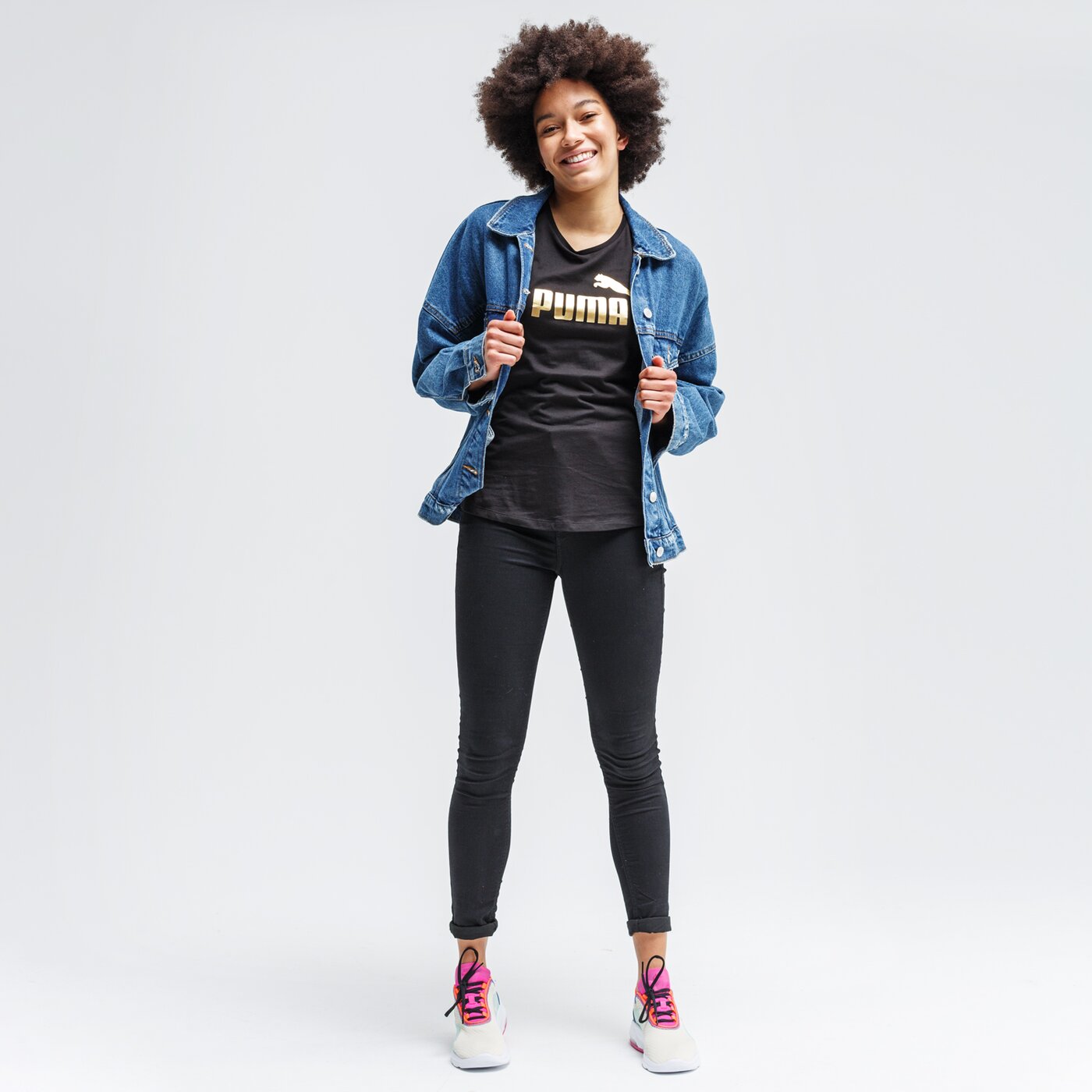 Koszulka damska PUMA T-SHIRT ESS+ METALLIC 582407 56 kolor czarny