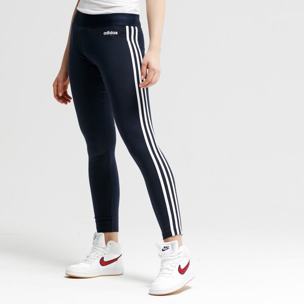 Spodnie dresowe damskie ADIDAS LEGGINGS W E 3S du0681 kolor granatowy