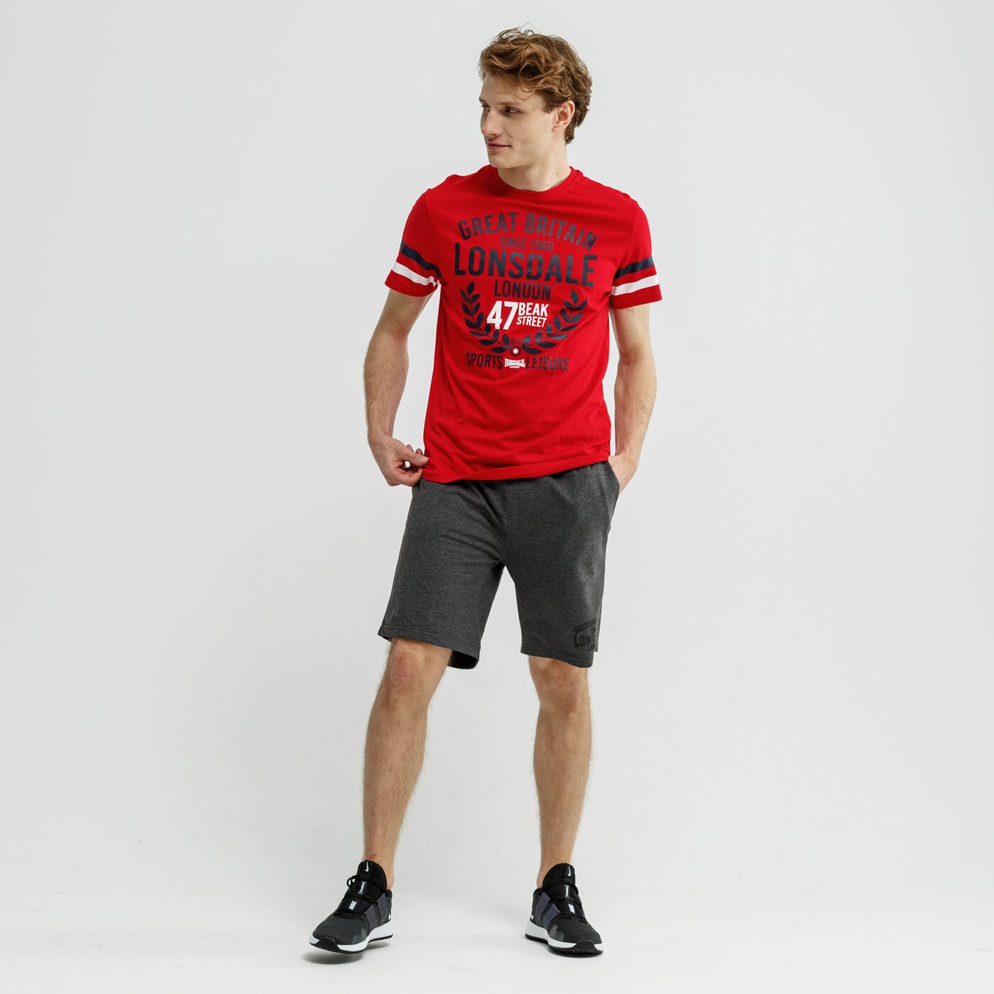 Koszulka męska LONSDALE T-SHIRT SS DOLLAND 1139162000 kolor czerwony