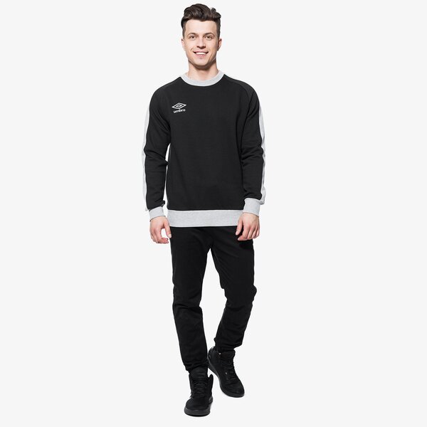 Bluza męska UMBRO BLUZA CONTRAST PANEL CREW 64881u331 kolor czarny