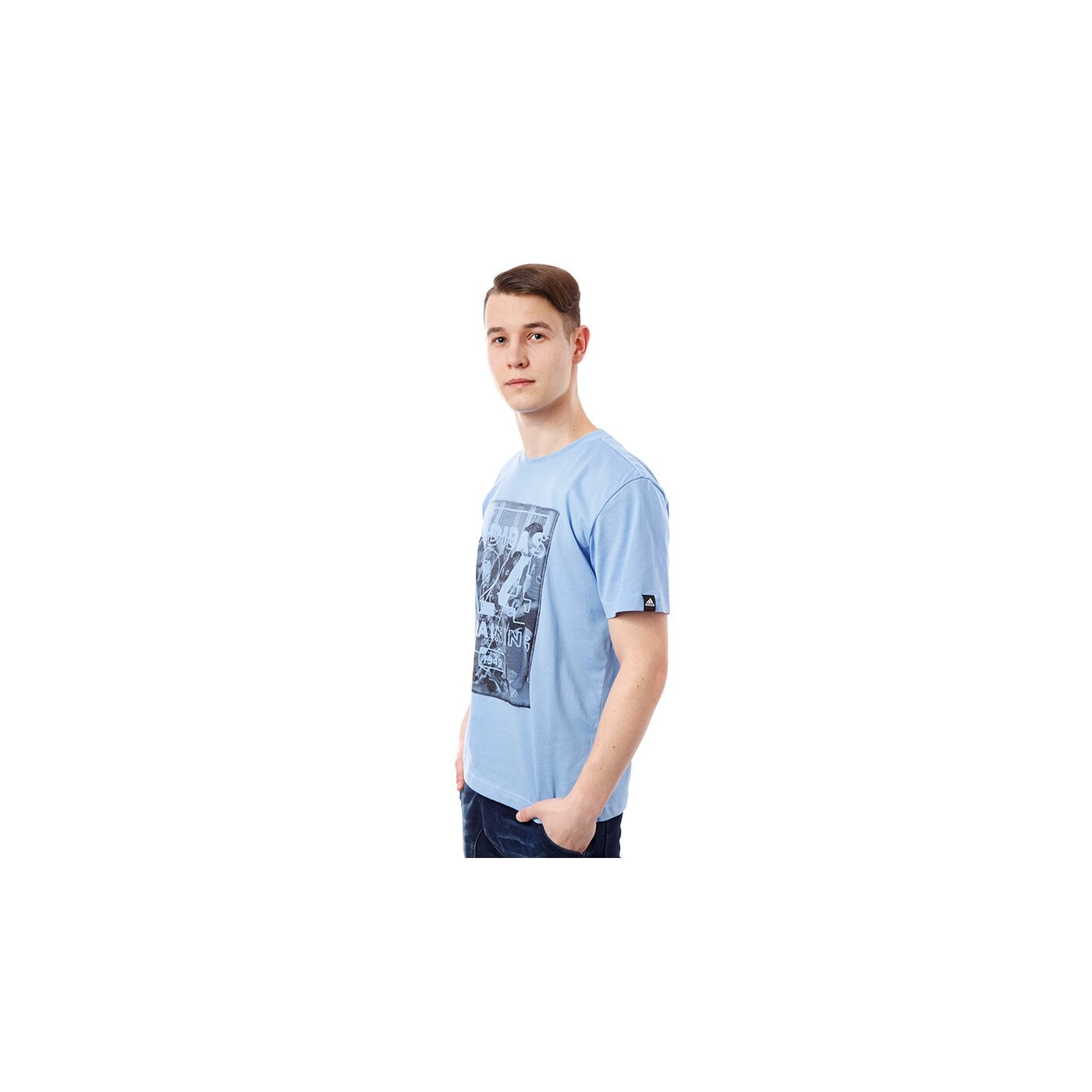 Koszulka męska ADIDAS T-SHIRT 24-7 ADIDAS d89086 kolor niebieski
