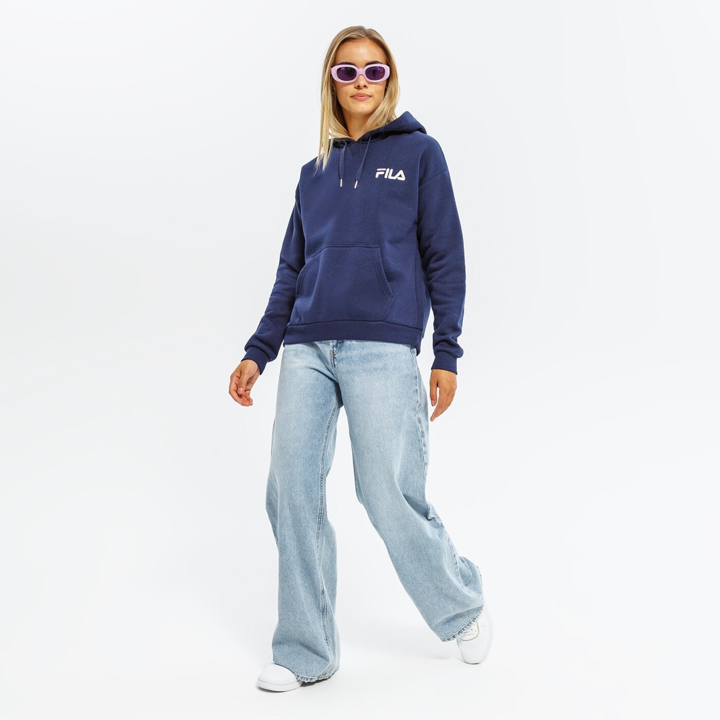 Bluza damska FILA BLUZA Z KAPTUREM PAISLEY fw22spw430410 kolor granatowy