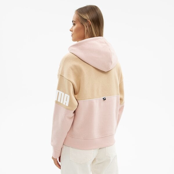 Bluza damska PUMA BLUZA Z KAPTUREM POWER COLORBLOCK FL 849952 67 kolor beżowy