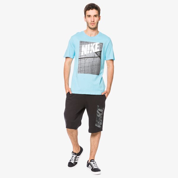 Koszulka męska NIKE T-SHIRT M NET PHOTO BLK 850669432 kolor niebieski