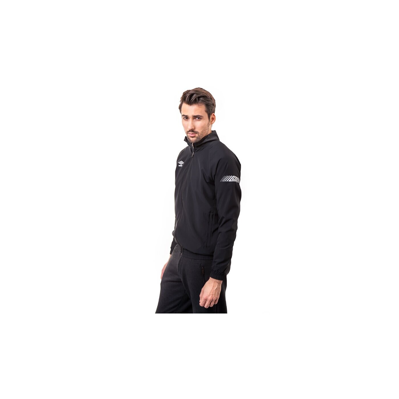 Kurtka przejściowa męska UMBRO KURTKA TRAINING WOVEN SUIT JACKET 62575u060 kolor czarny