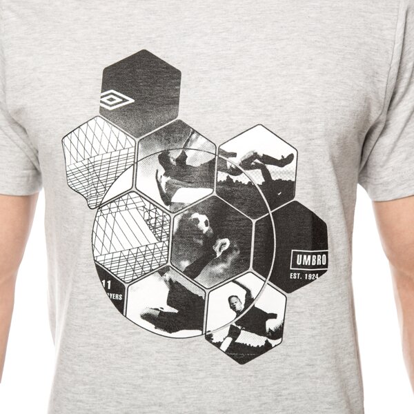 Koszulka męska UMBRO T-SHIRT PAWA ul16tsmpr059 kolor szary