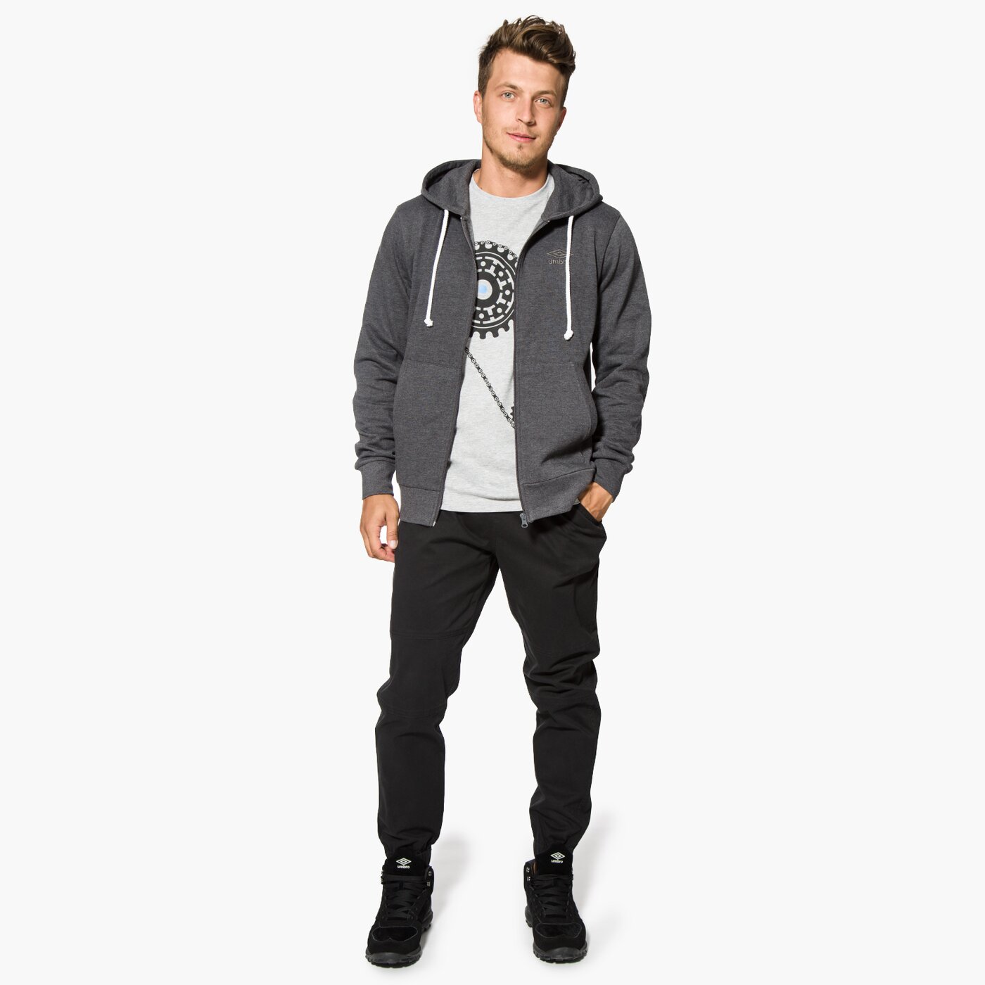 Bluza męska UMBRO BLUZA SIGMAR ul37blm10002 kolor szary