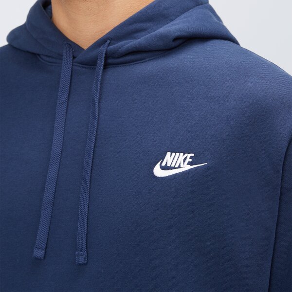 Bluza męska NIKE BLUZA Z KAPTUREM SPORTSWEAR CLUB FLEECE bv2654-410 kolor granatowy