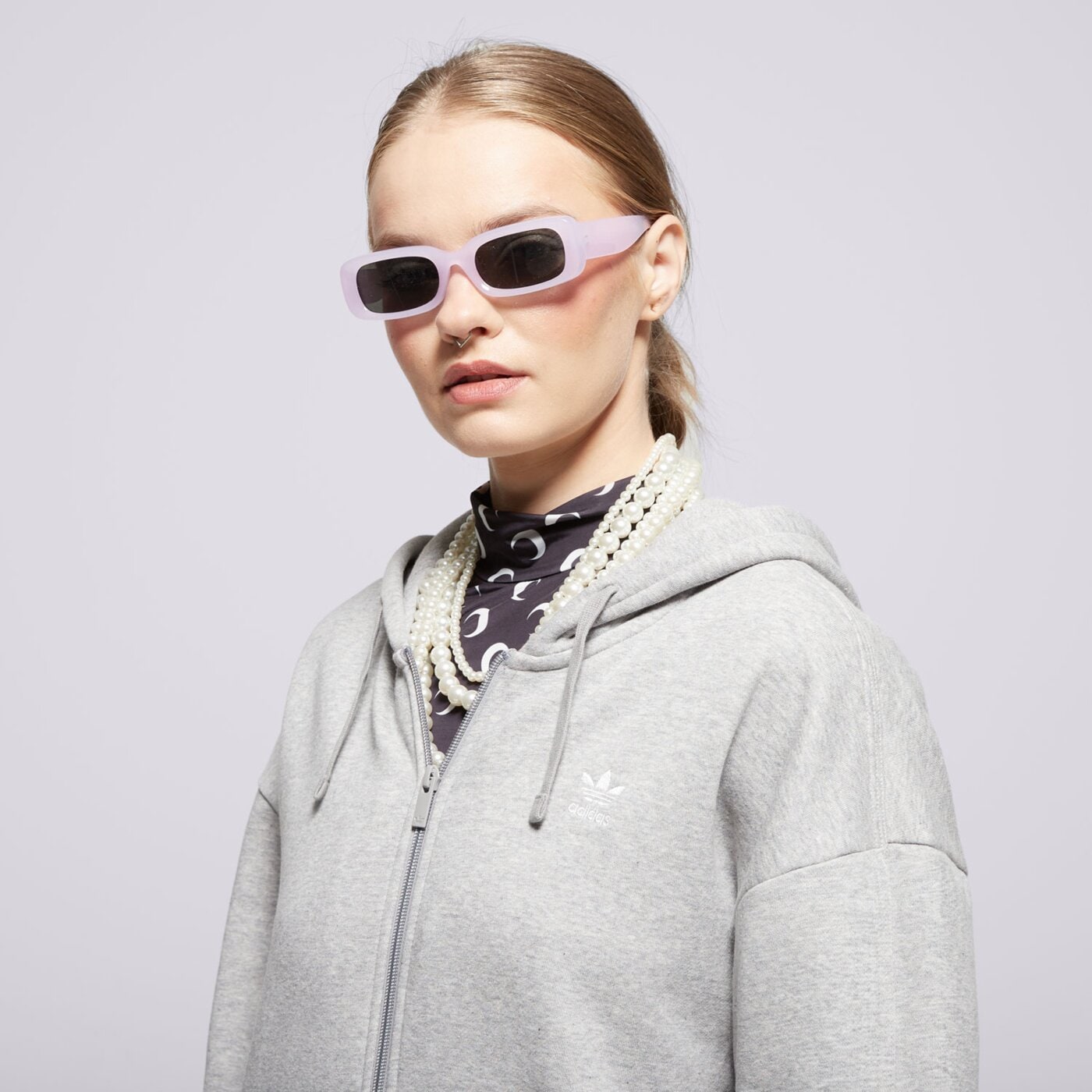 Bluza damska ADIDAS BLUZA Z KAPTUREM ESS FZ HOODIE iy9622 kolor szary