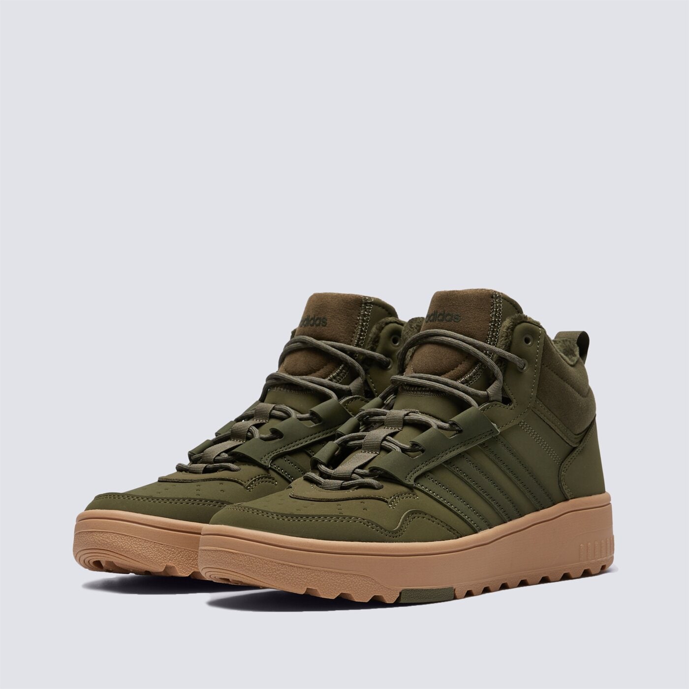 Buty sportowe męskie ADIDAS HOOPS 4.0 MID WINTERIZED jq5363 kolor khaki