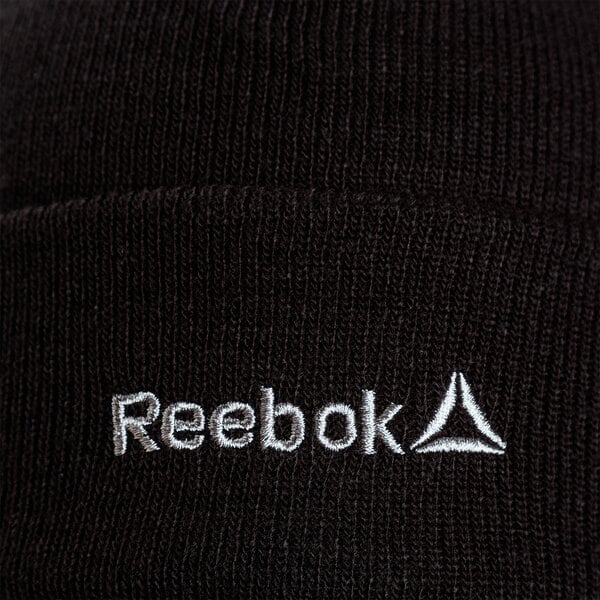 Czapka zimowa damska REEBOK CZAPKA ZIMOWA FOUND LOGO BEANIE ec5587 kolor czarny