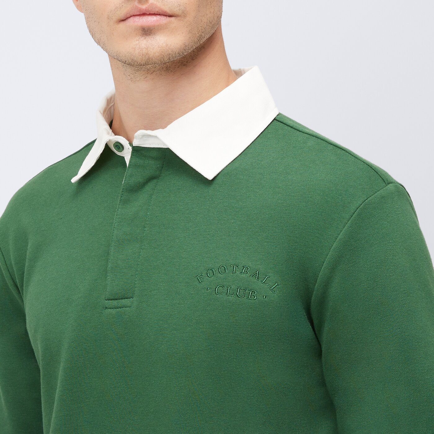 Koszulka polo męska UMBRO POLO FOOTBALL CLUB LONG SLEEVE ul125pom95001 kolor zielony