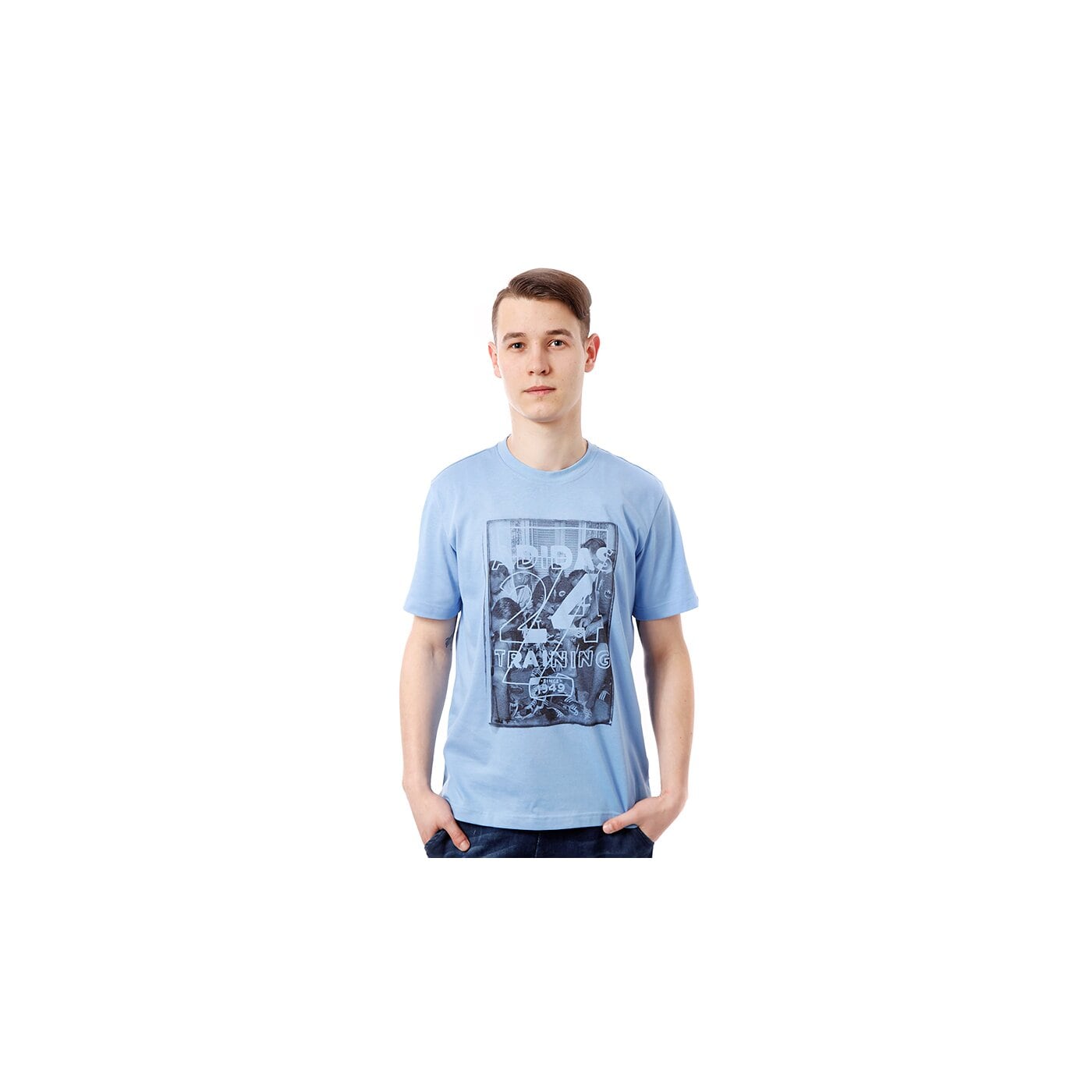 Koszulka męska ADIDAS T-SHIRT 24-7 ADIDAS d89086 kolor niebieski