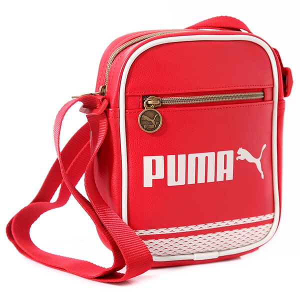 Torba sportowa damska PUMA TORBA CAMPUS PORTABLE HAUTE RED-SILVER BIRCH 7174608 kolor czerwony