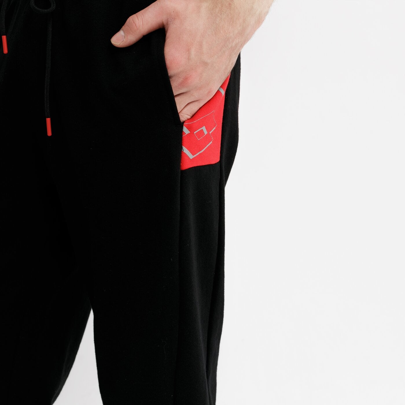 Spodnie dresowe męskie LOTTO SPODNIE SERIO lo19spm16001 kolor czarny