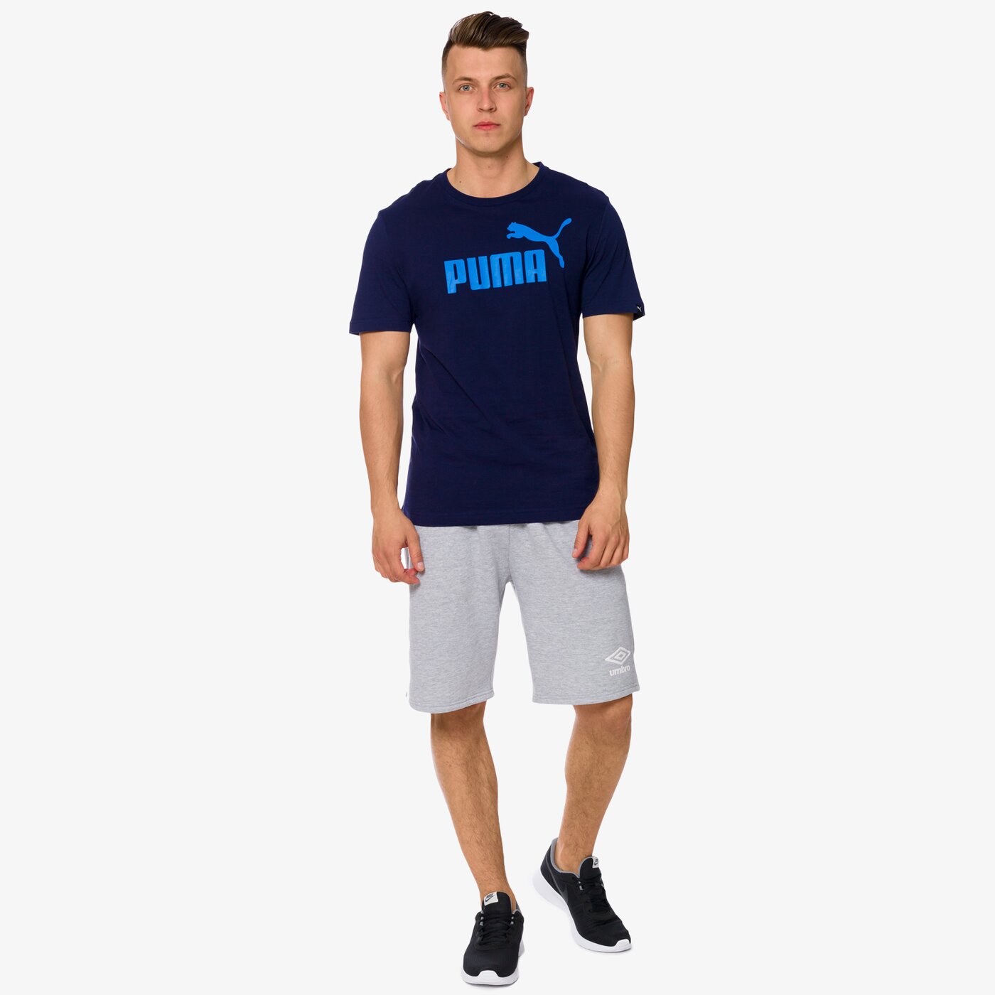 Koszulka męska PUMA T-SHIRT SS ESS NO1 TEE 83824141 kolor szary