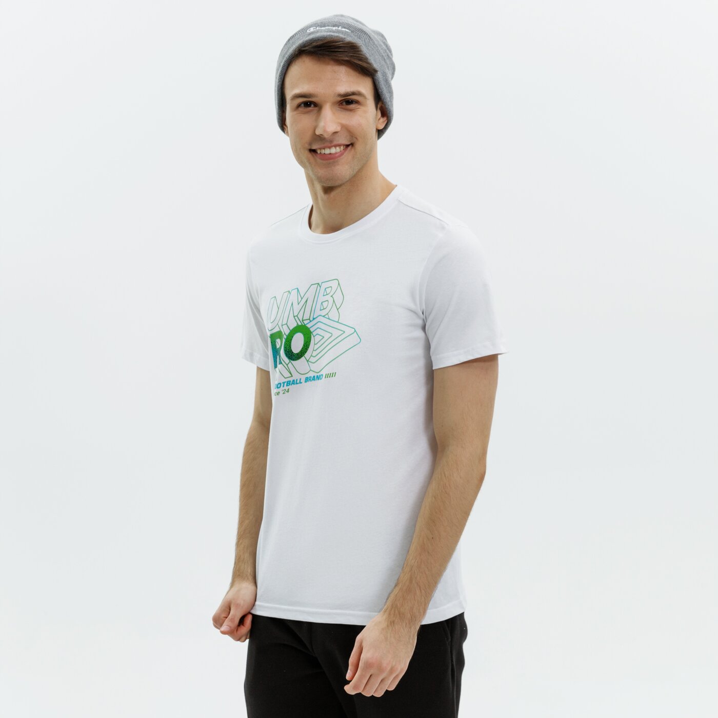 Koszulka męska UMBRO T-SHIRT DIONE ul321tsm12001 kolor biały