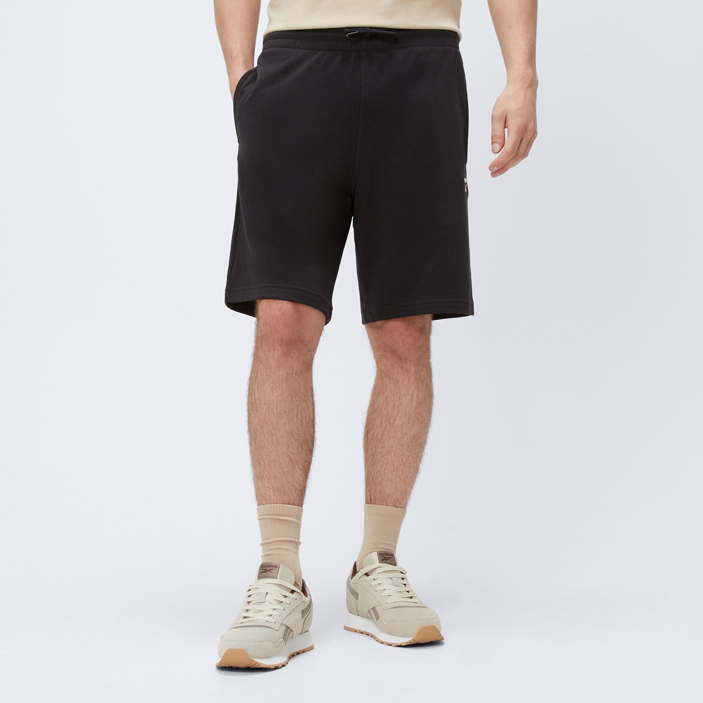 Spodenki męskie REEBOK SZORTY IDENTITY SMALL LOGO FT SHORT 100221791 kolor czarny