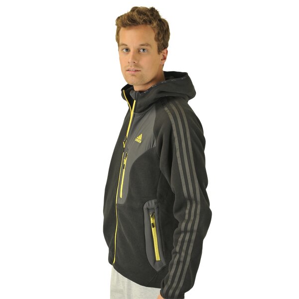 Bluza męska ADIDAS POLAR TS RIB FL J v11100 kolor czarny
