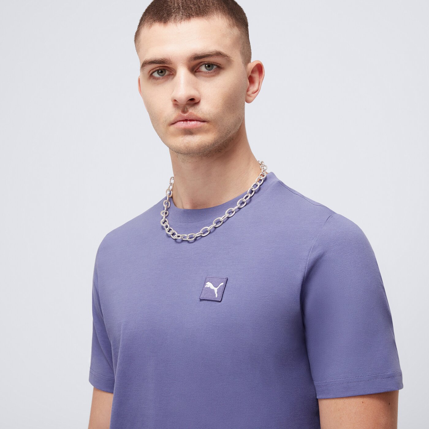 YM PUMA T-SHIRT ESS ELEVATED (68472646) niebieski | Męskie Koszulki