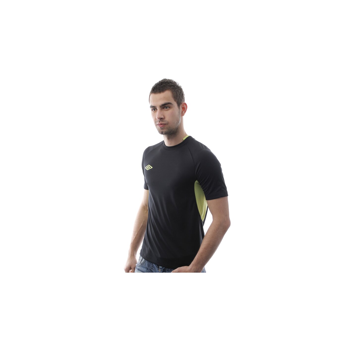 Koszulka męska UMBRO T-SHIRT GEOMETRA POLY 61127uklm kolor czarny