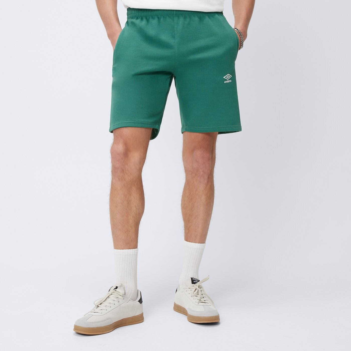 Spodenki męskie UMBRO SZORTY FLEECE SHORT 66414u-llw kolor zielony